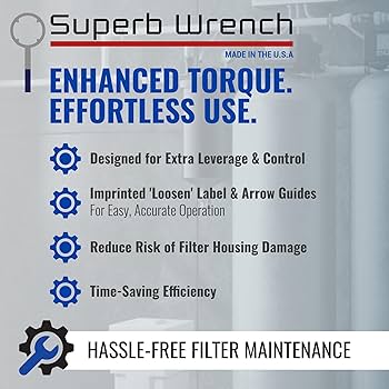 Superb Wrench Heavy-Duty Water Filter Housing Wrench, 6.25